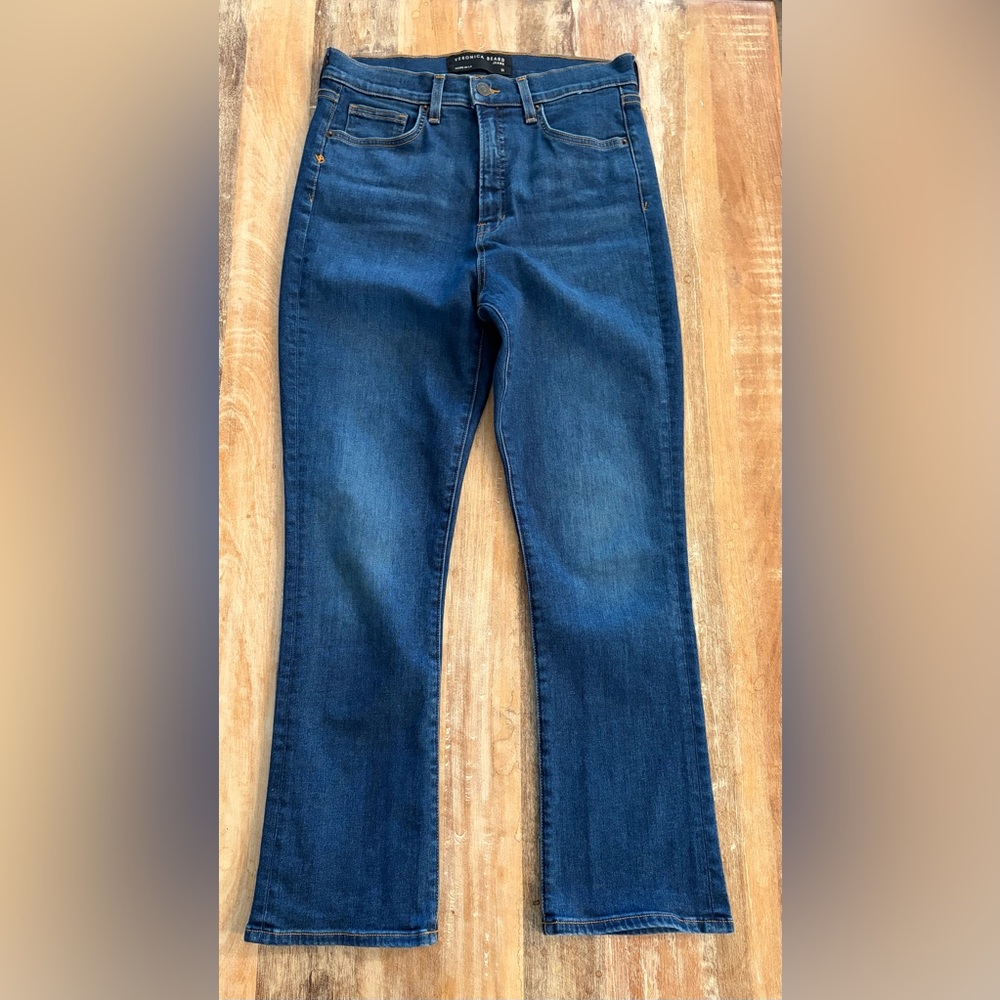 Veronica Beard Dark Blue Flare Jeans